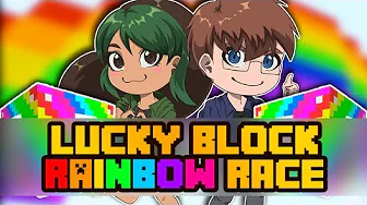 LUCKY BLOCK RAINBOW RACE! - Modded Minecraft Mini-game