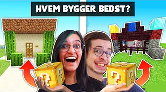 HVEM BYGGER BEDST... MEN KUN MED LUCKY BLOCKS? - Episode 2