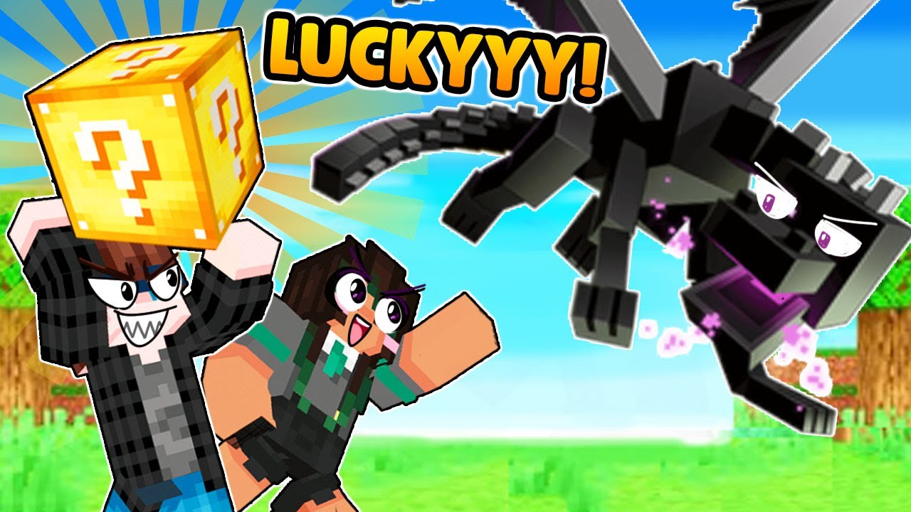 Dræber Ender dragon MED KUN LUCKY BLOCK?