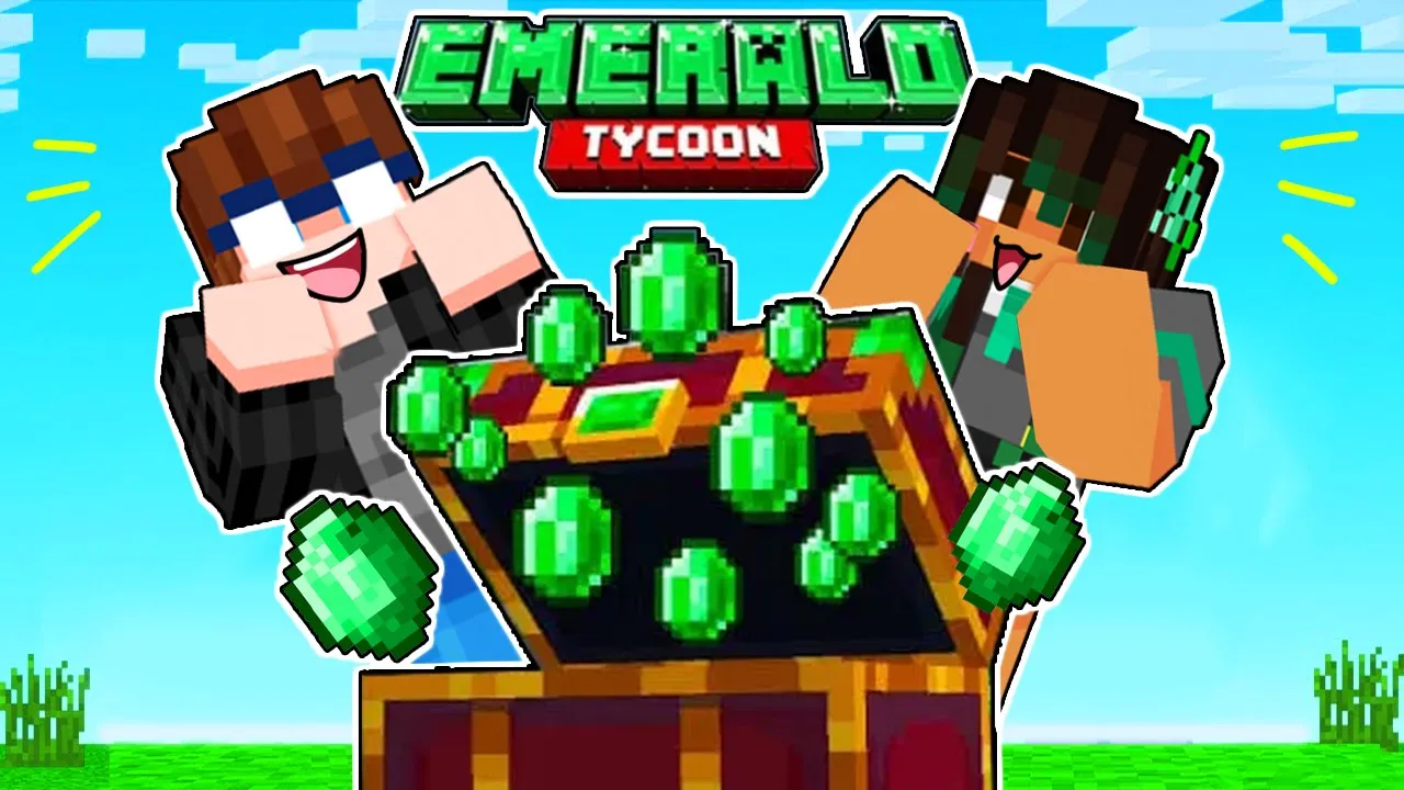 Bygger byen MED EMERALDER - Minecraft Emerald Tycoon