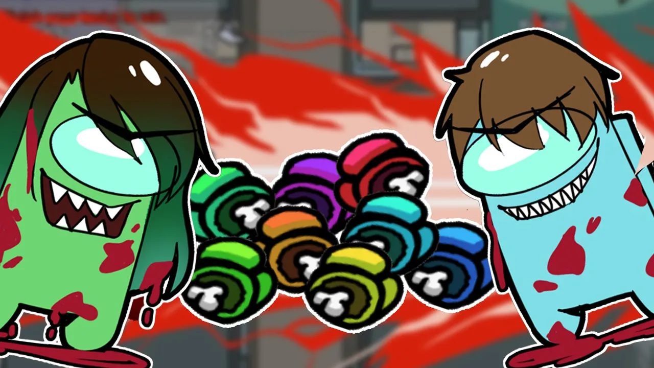 Sammie KVÆLER Comkean, Morten og Casper i Among Us