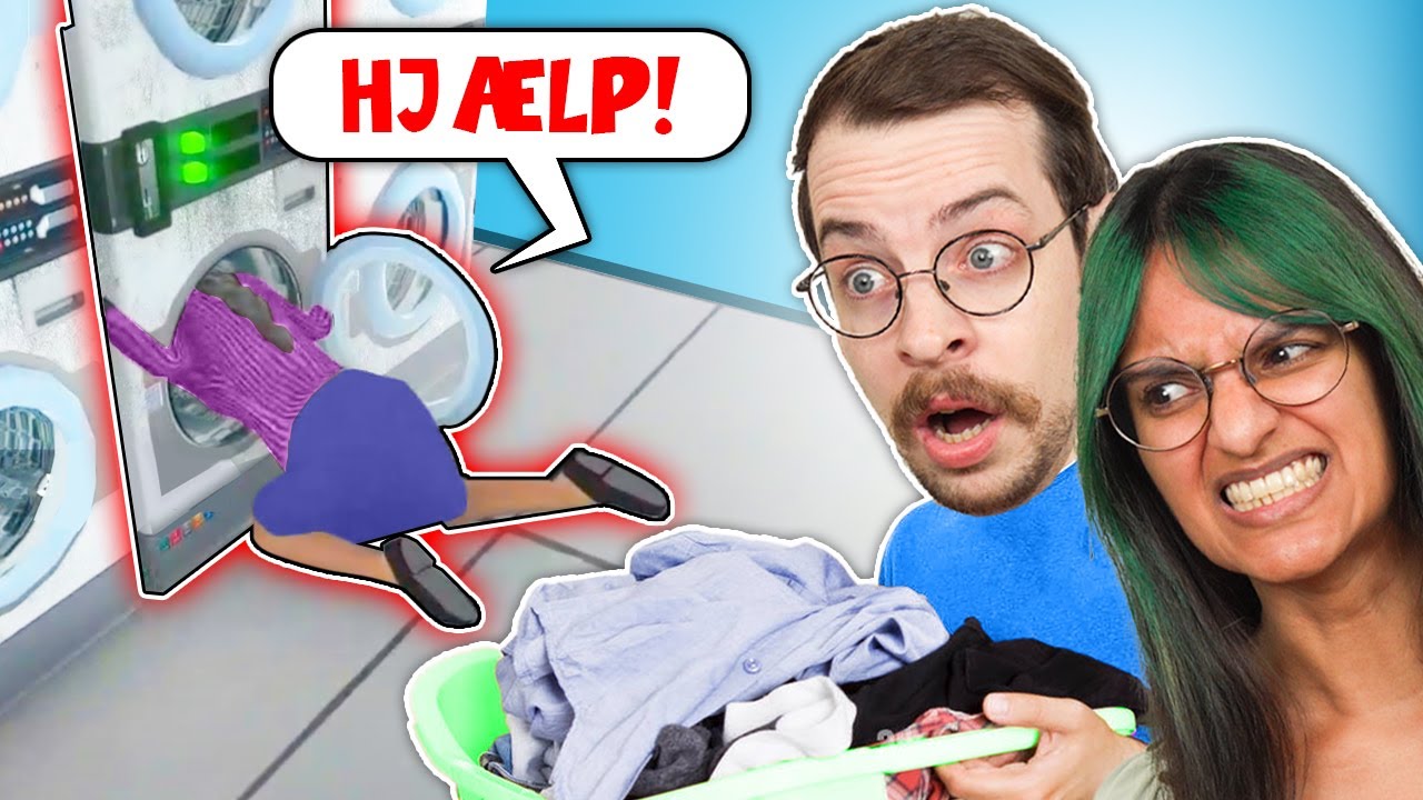 Hun SIDDER FAST I VASKEMASKINEN i vores Vaskeri 😭🧼