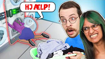 Hun SIDDER FAST I VASKEMASKINEN i vores Vaskeri 😭🧼