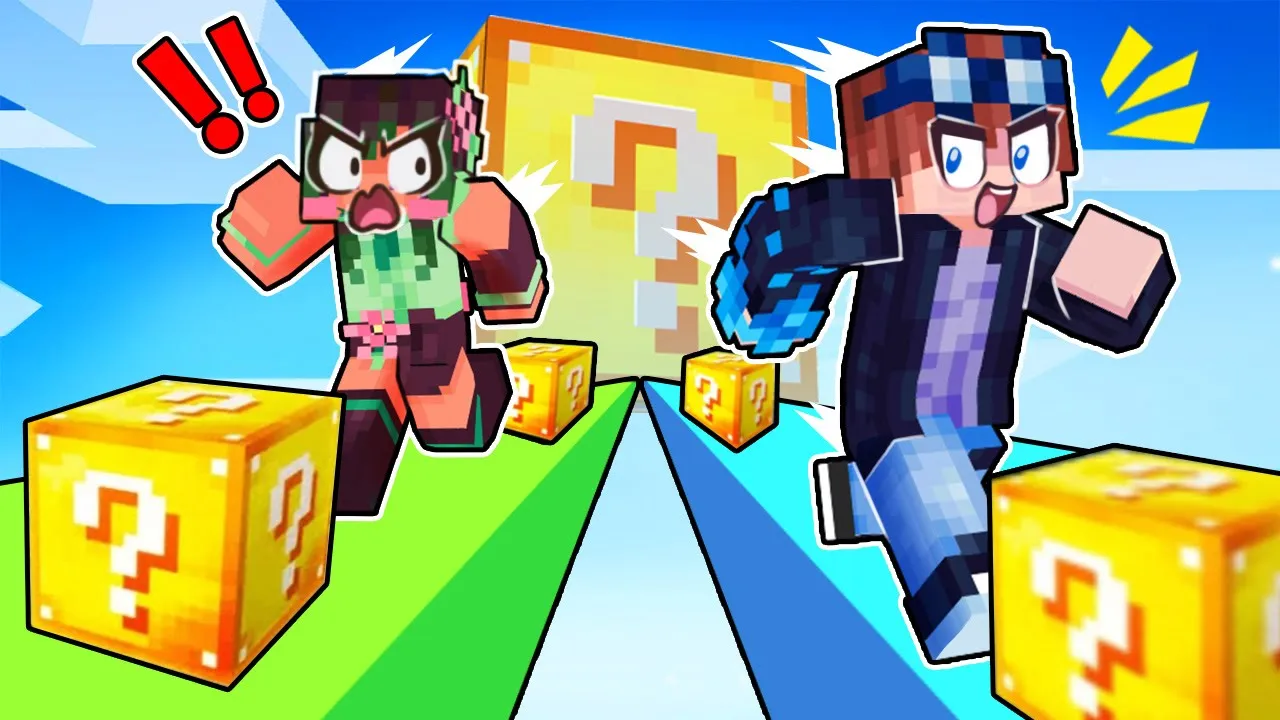 HVEM VINDER DET VILDESTE LUCKY BLOCK RACE? - Minecraft