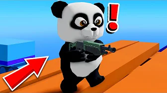 En PANDA Med PISTOL I Animal Battles  - Roblox!