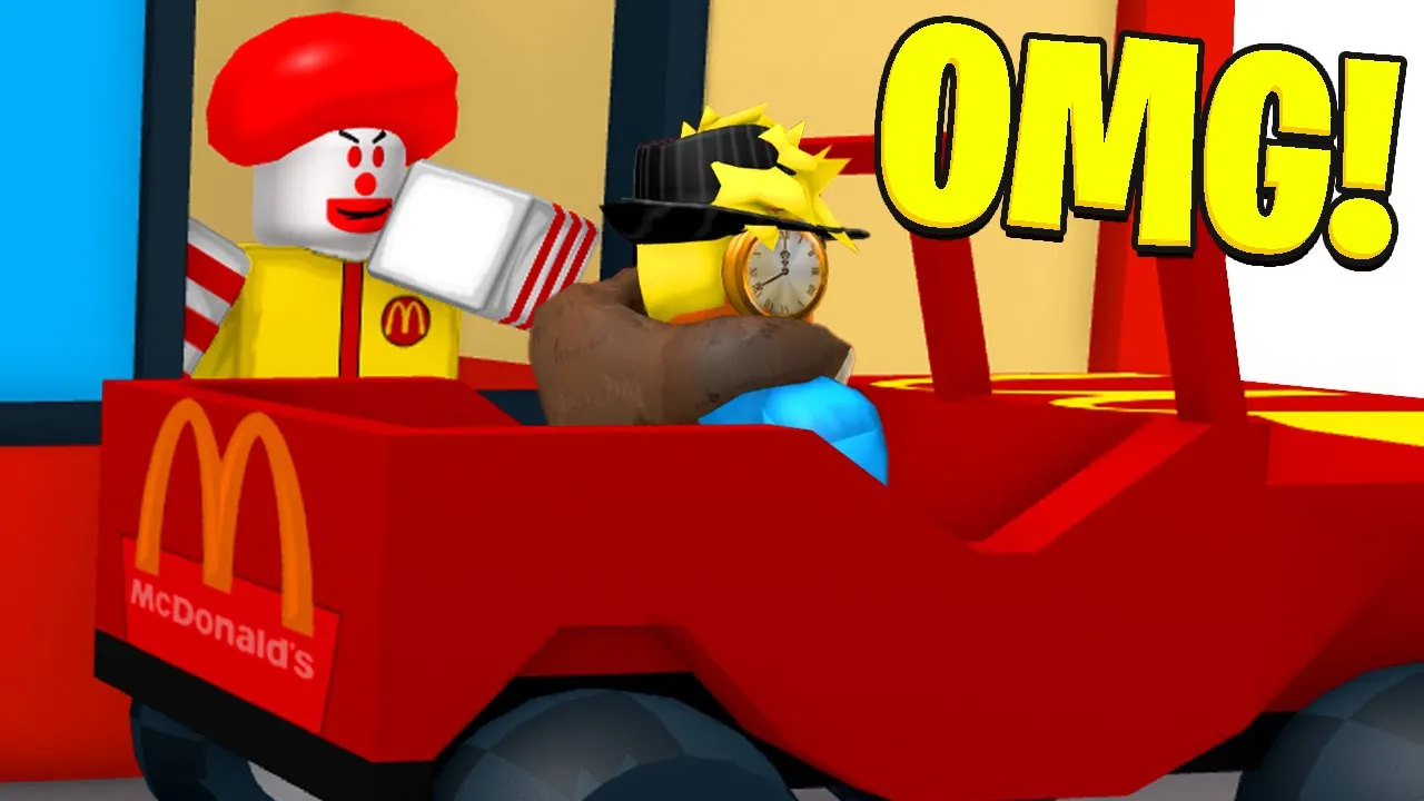 Vi Flygter Fra McDonalds I Roblox!