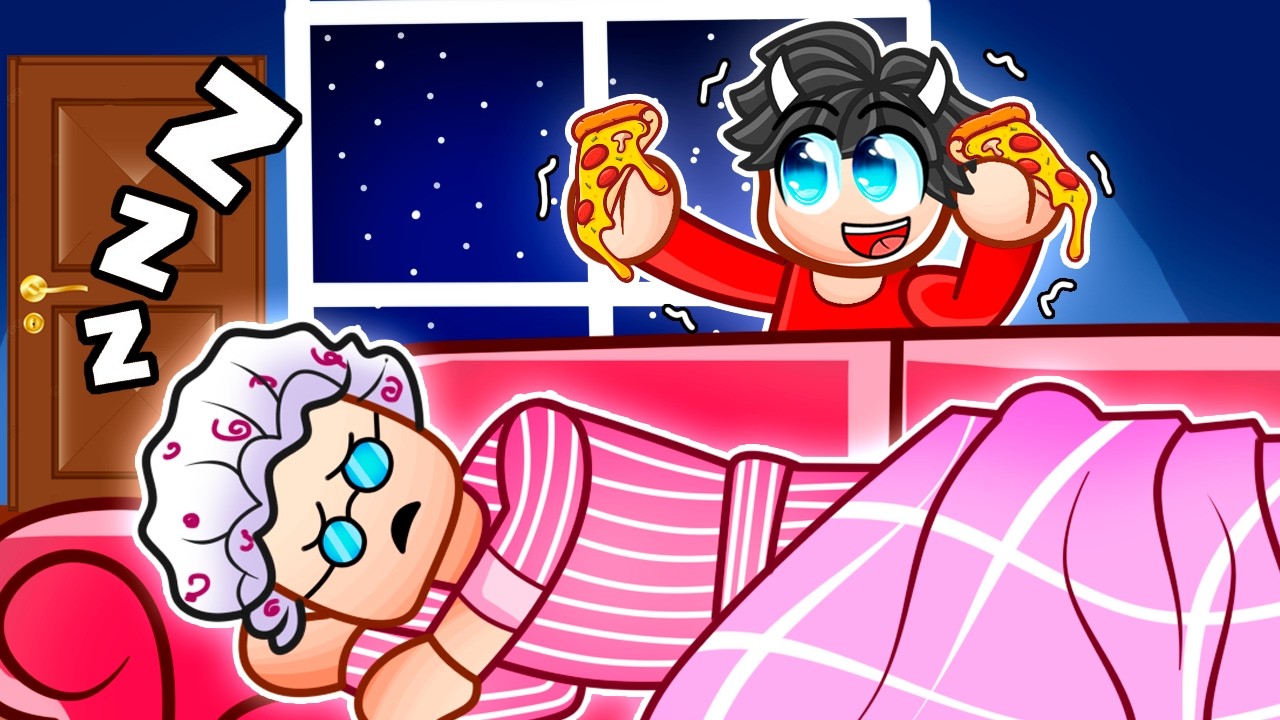 Jeg Stjæler Mad Fra Min Bedstemor I Roblox!