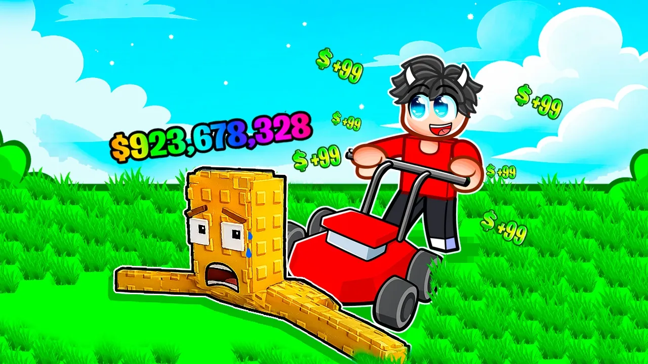 Jeg Slår Græs For At Få BRAINROTS I Roblox!