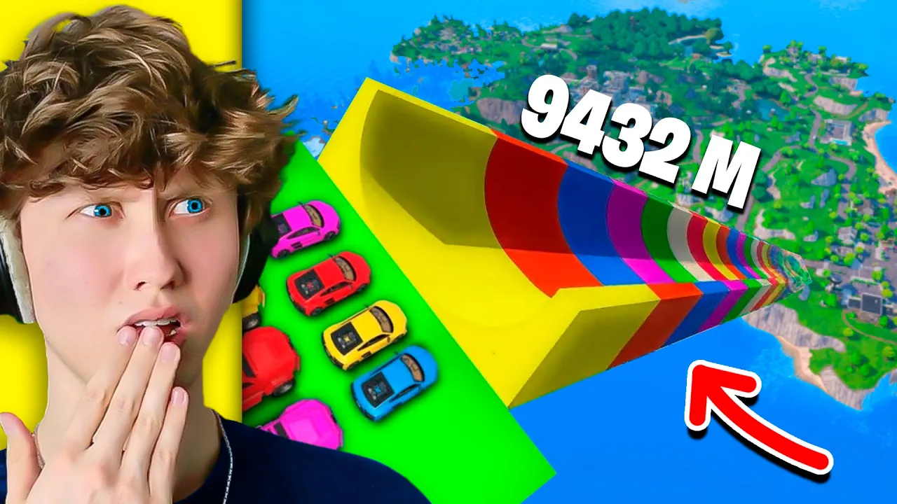 Jeg Kører Biler Ned Af KÆMPE RAMPE I Fortnite!