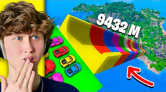 Jeg Kører Biler Ned Af KÆMPE RAMPE I Fortnite!