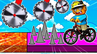 Får Den Bedste TID I Roblox Obby På En Cykel!