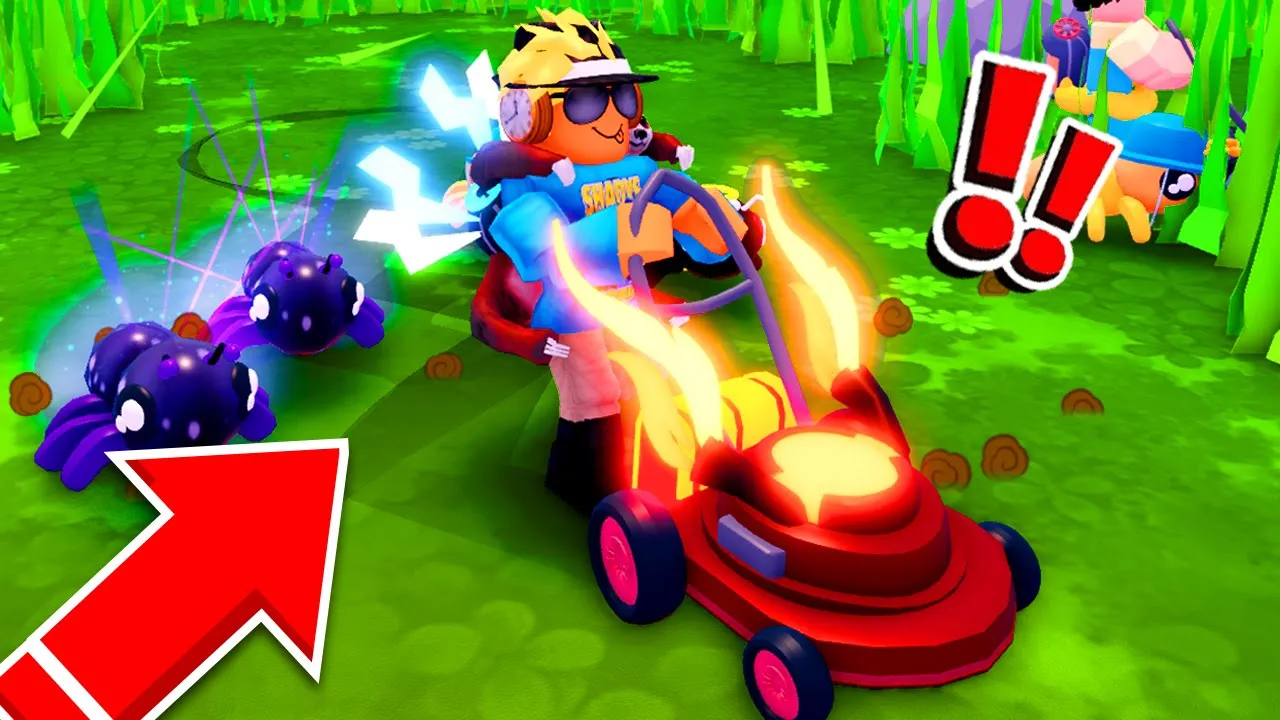 Slår Alt GRÆSSET I Mow The Lawn Simulator - Roblox!