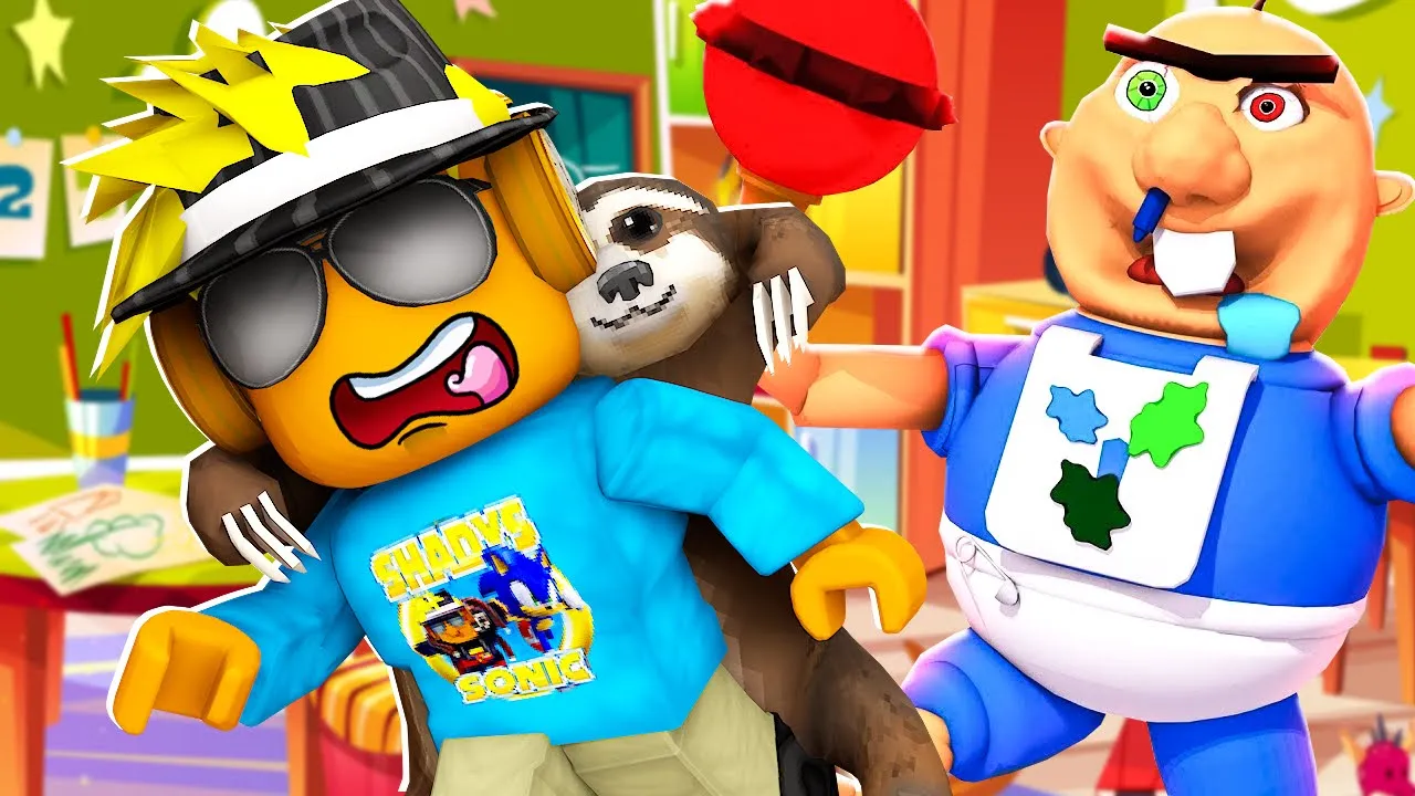 Vi Er Fanget I BABY BOBBY's BØRNEHAVE I Roblox!