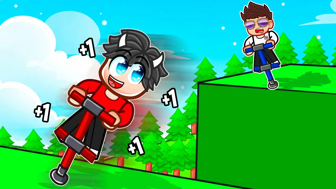 Hvem Kan Hoppe Højest I Roblox Pogo Tower?