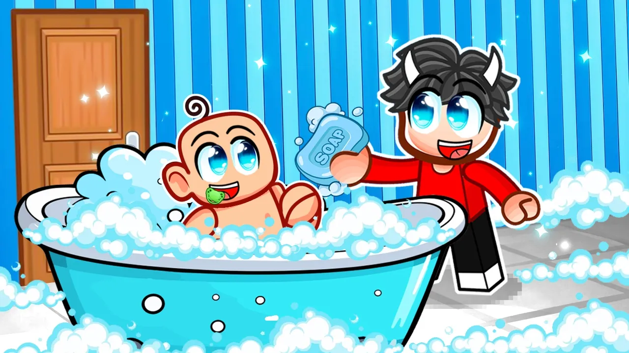 Jeg Giver Baby Doodie Et Bad I Roblox!