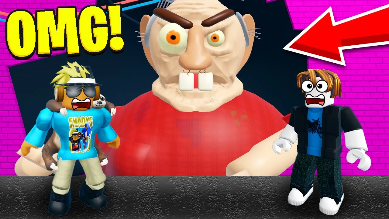 Vi Flygter Fra Evil Grandpa I Roblox!