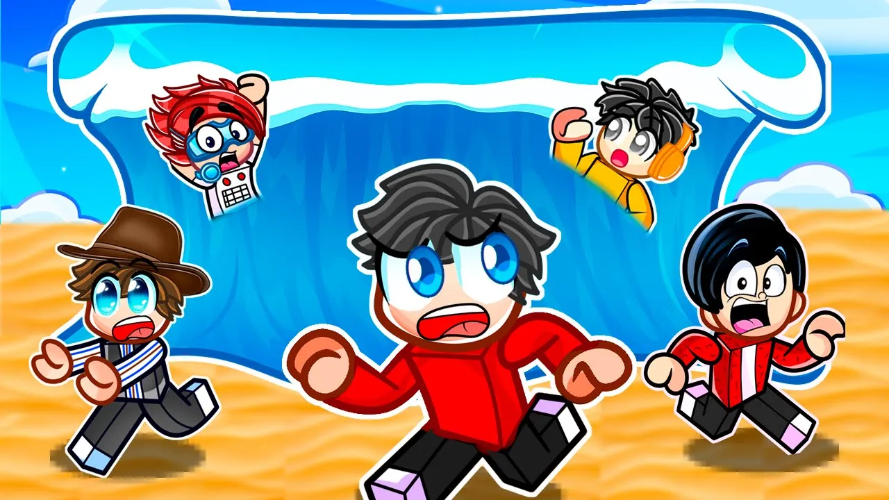 Vi Overlever Den STØRSTE TSUNAMI I Roblox Escape The Tsunami!