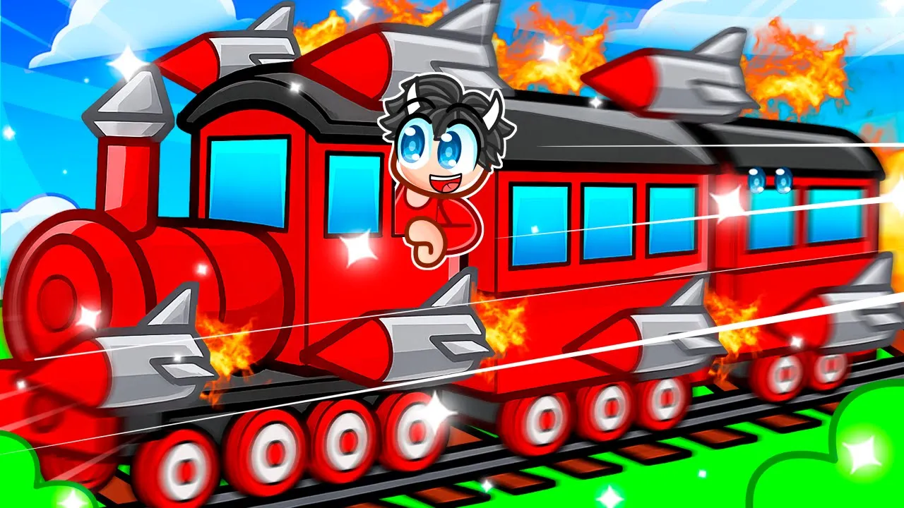 Jeg Brugte 4 TIMER På Et TOG I Roblox Build Your Train!
