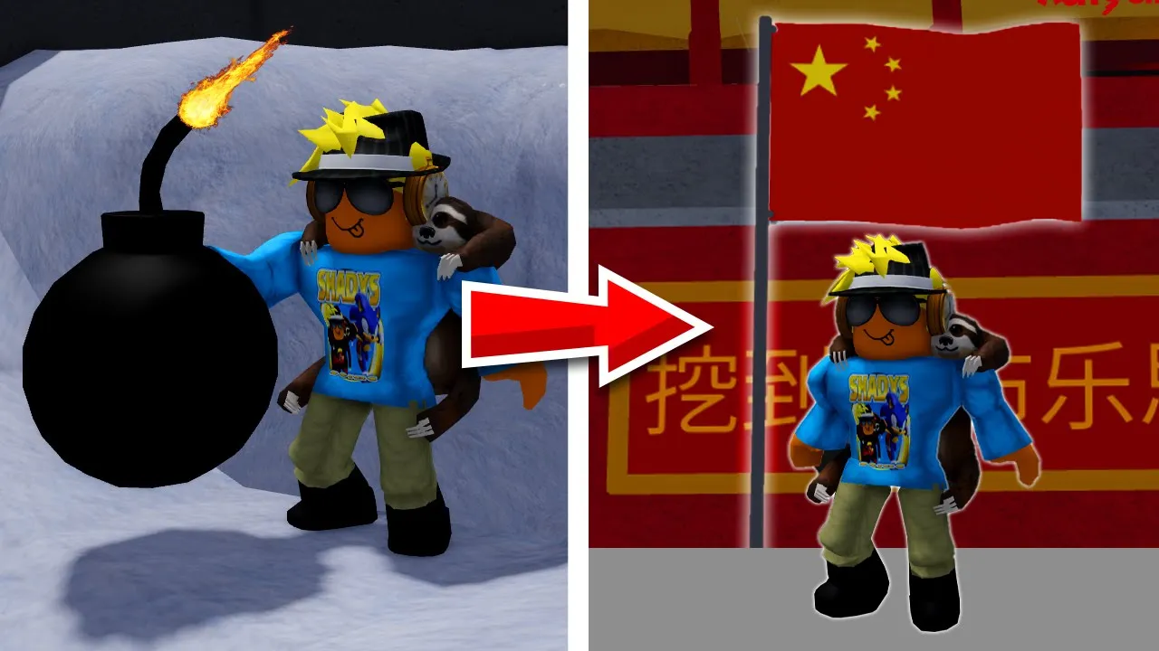 Vi Graver Til KINA Med Bomber I Roblox!