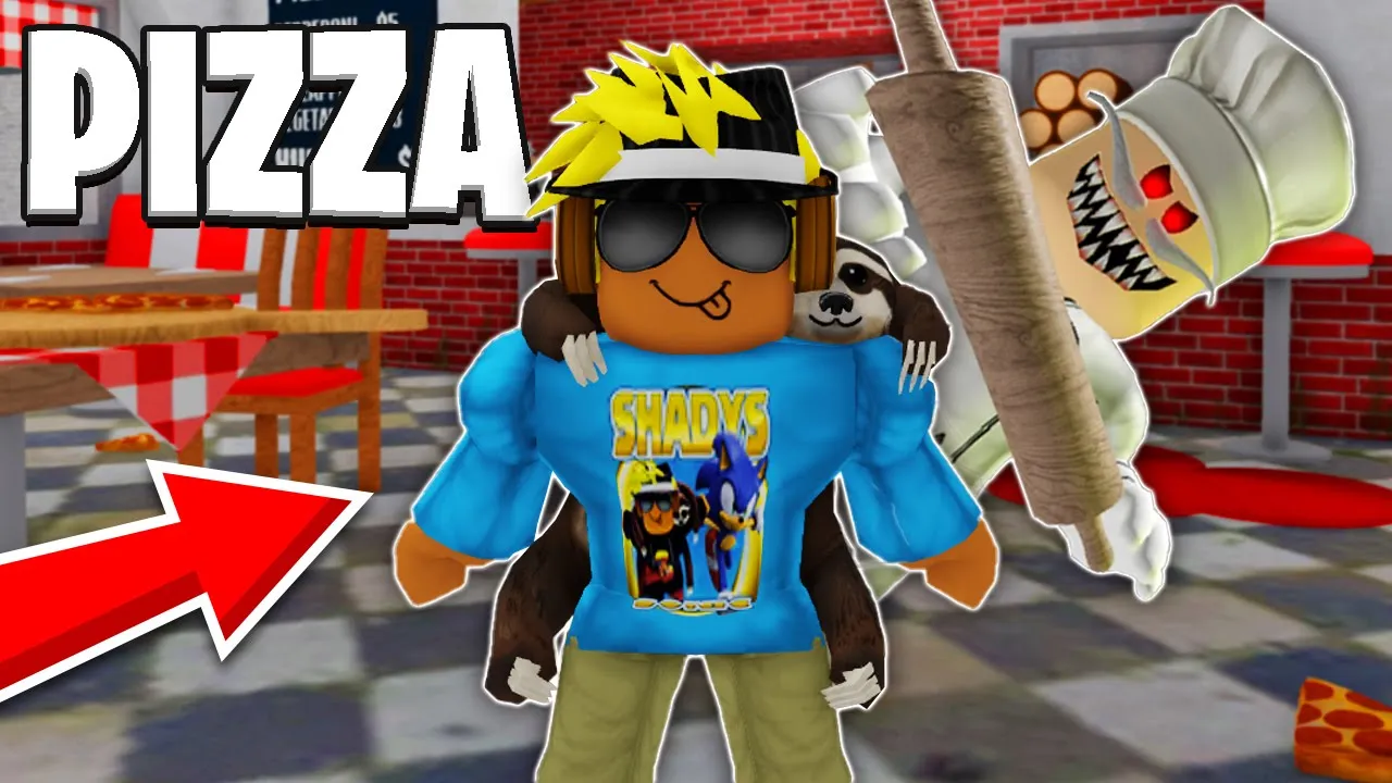 Vi Flygter Fra Papa Pizza's Pizzeria I Roblox!