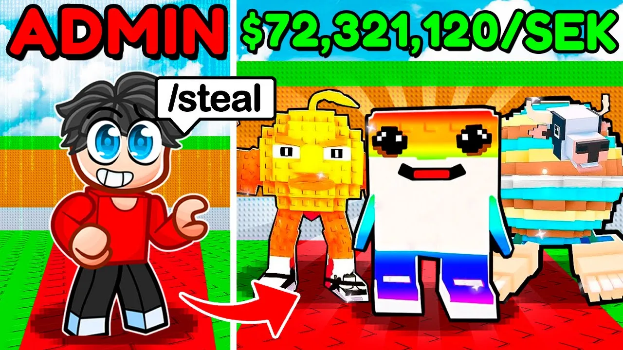 Jeg Brugte Mit Admin Til At DRILLE ALLE I Roblox Steal A Brainrot!