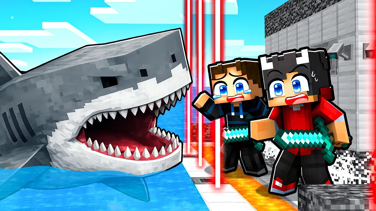 KÆMPE HAJ vs SIKRESTE BASE I Minecraft!