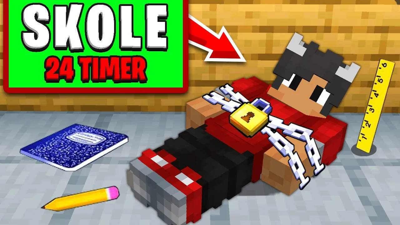 Låst Inde På En Skole 24 Timer I Minecraft!
