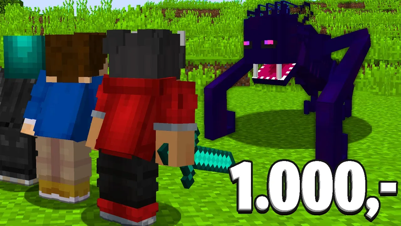 Kæmpe Monster Prank På Mine Venner I Minecraft!