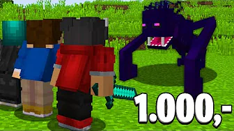 Kæmpe Monster Prank På Mine Venner I Minecraft!