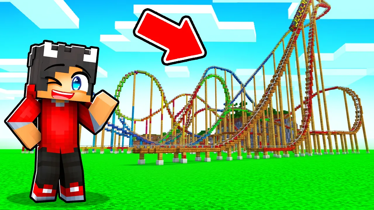 Bygger Den STØRSTE ROLLER COASTER I Minecraft!