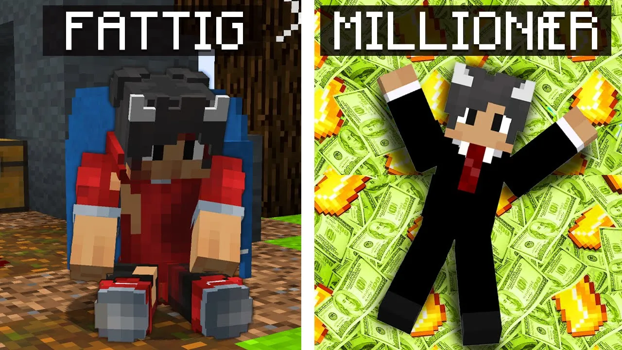 Vi Går Fra FATTIG til MILLIONÆR I Minecraft!
