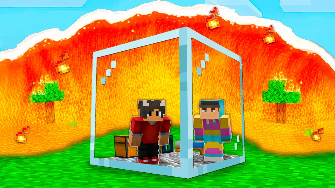 Kan MORTEN og Jeg Overleve En LAVA TSUNAMI I Minecraft?