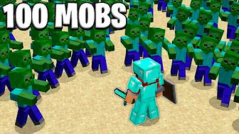 Mig Imod 100 MONSTRE I Minecraft!