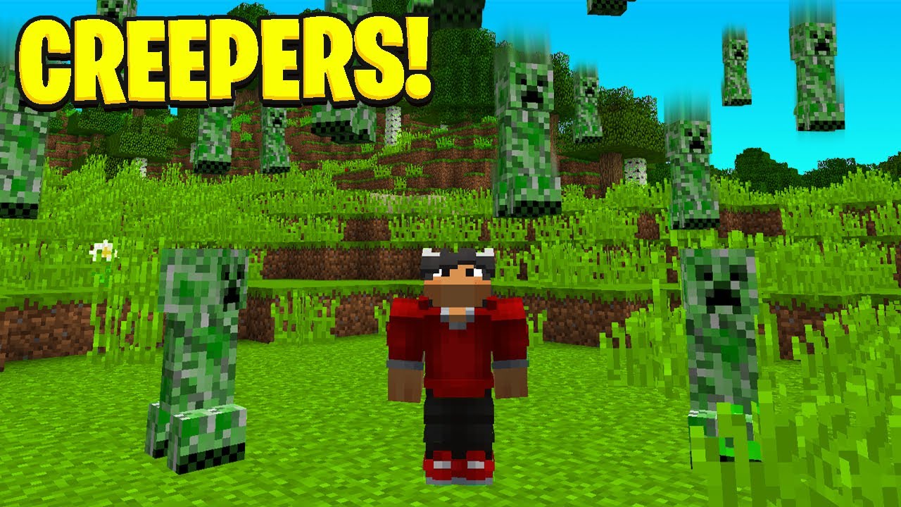 Det Regner Med CREEPERS I Minecraft!