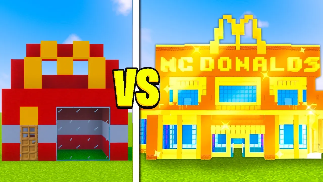 Hvem Kan Bygge Den Flotteste MCDONALDS I Minecraft!