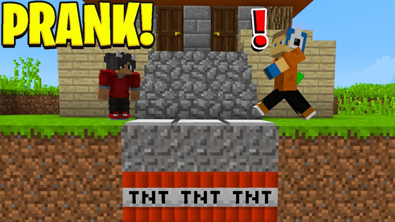 TNT Prank På Laust I Minecraft!