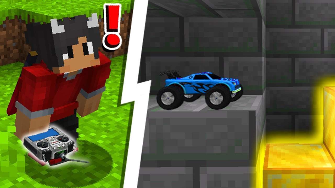 Røver Bank Med FJERNSTYRET BIL I Minecraft!