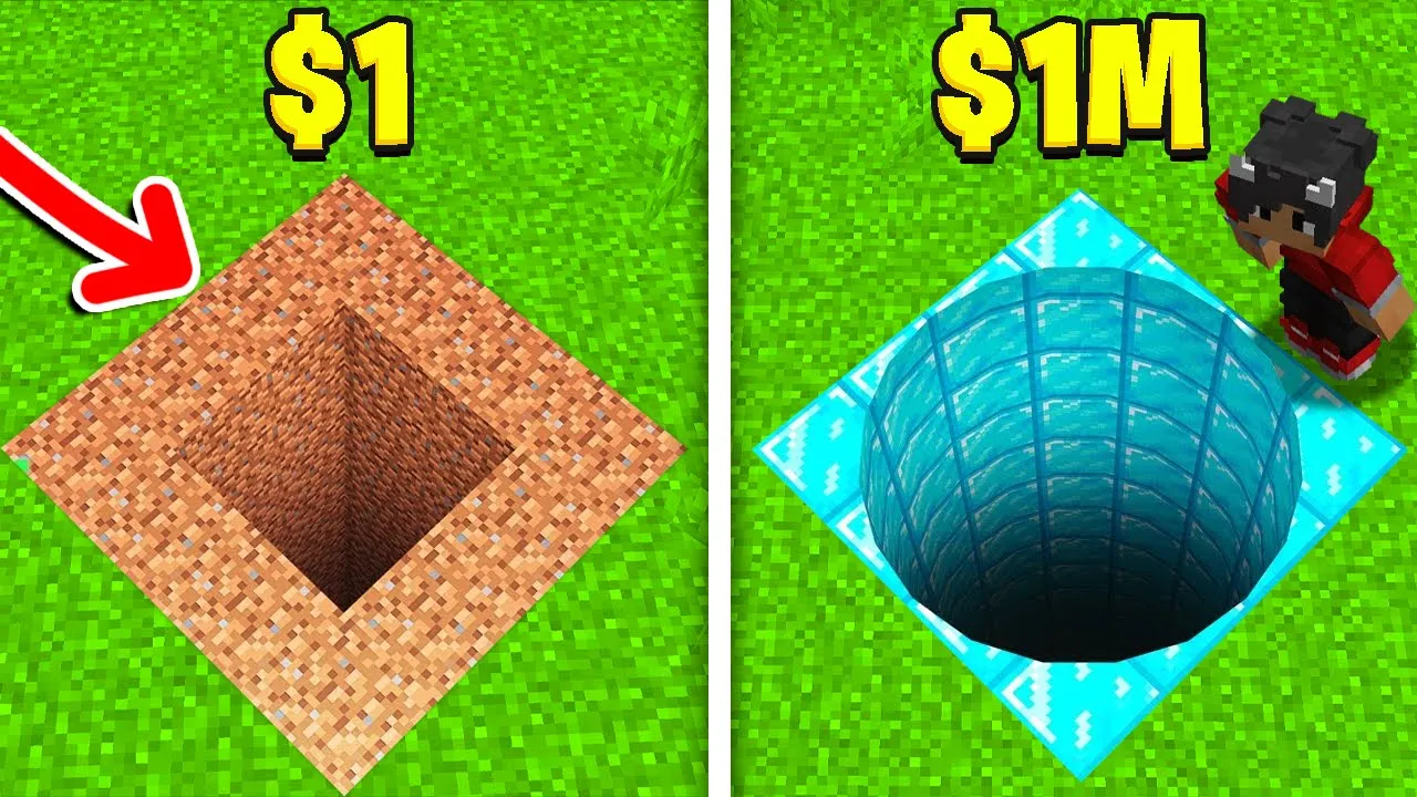 $1 VS $1.000.000 Hul I Minecraft!
