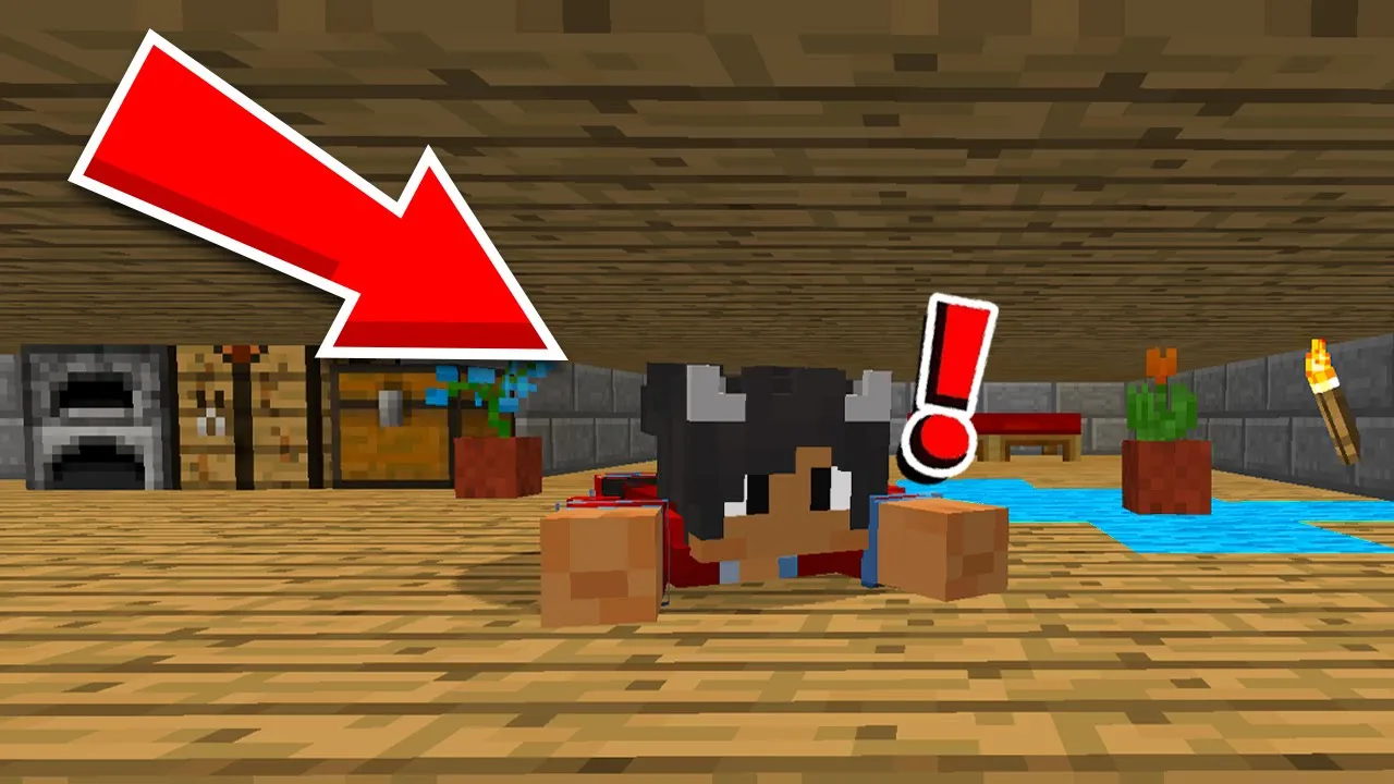 1 Block Høj Hemmelig Base I Minecraft!