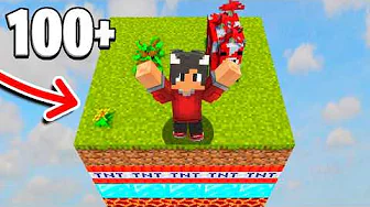 Overlever På En CHUNK Med 100 LAG I Minecraft!