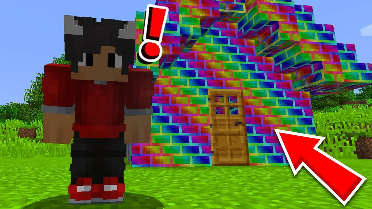 Finder Et REGNBUE HUS I Minecraft!