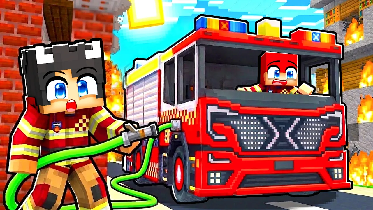 Jeg Arbejder Som BRANDMAND I Minecraft!