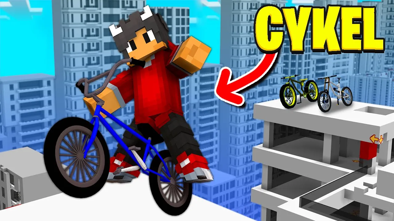 Jeg Laver Parkour På En CYKEL I Minecraft!