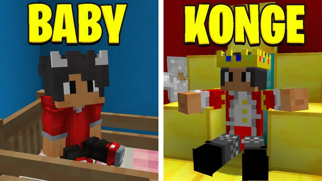 Vi Går Fra BABY Til KONGE I Minecraft!