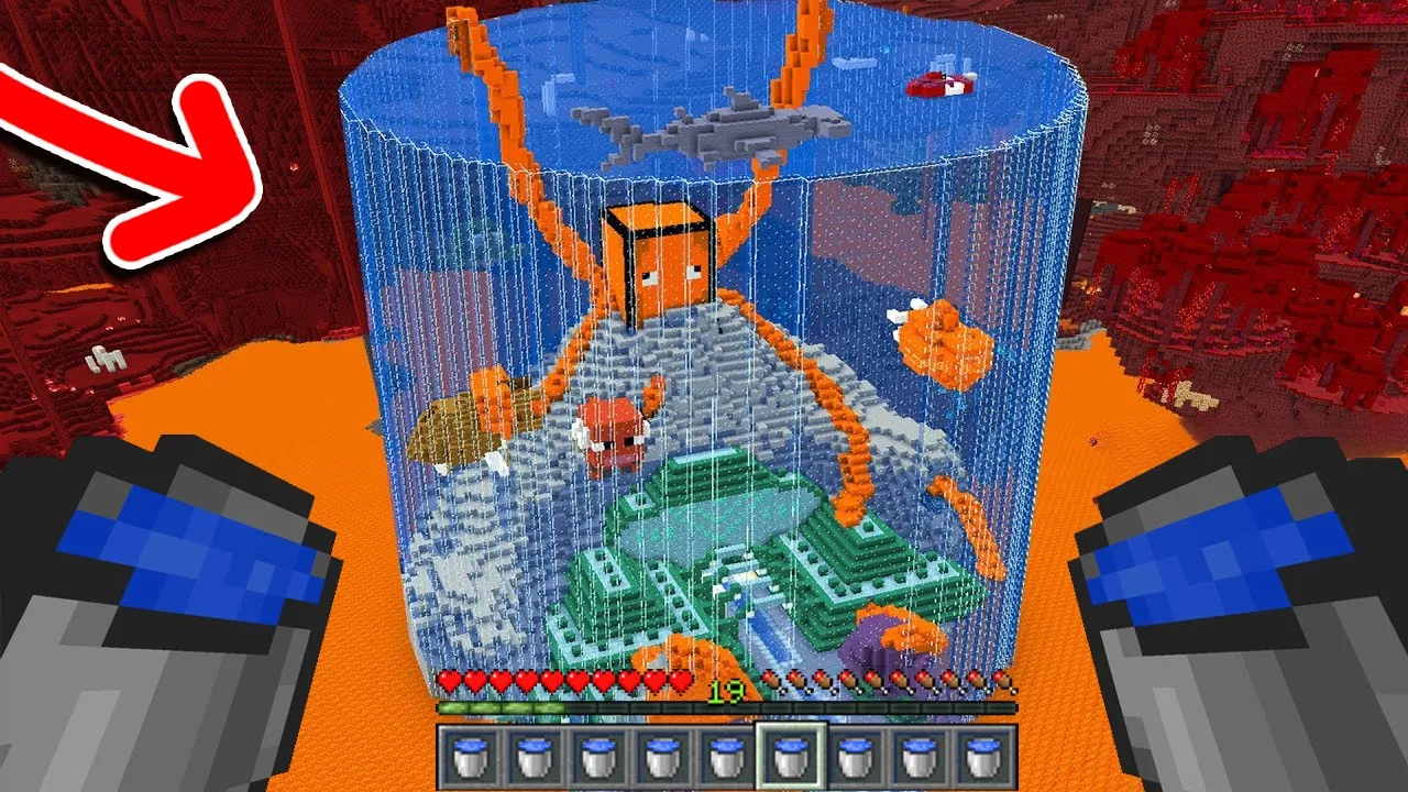 Hvordan Jeg Byggede Et AKVARIE I Nether I Minecraft?