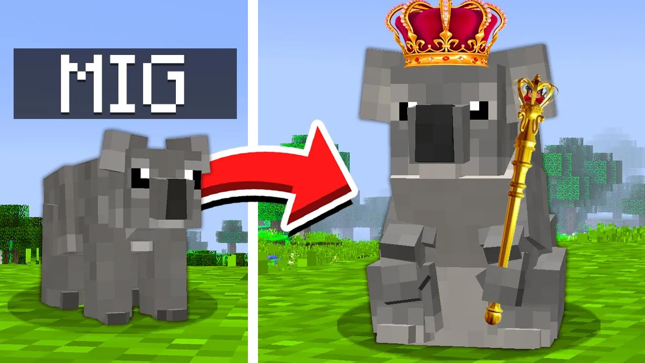 Vi Lever Et Helt Liv Som KOALA I Minecraft!