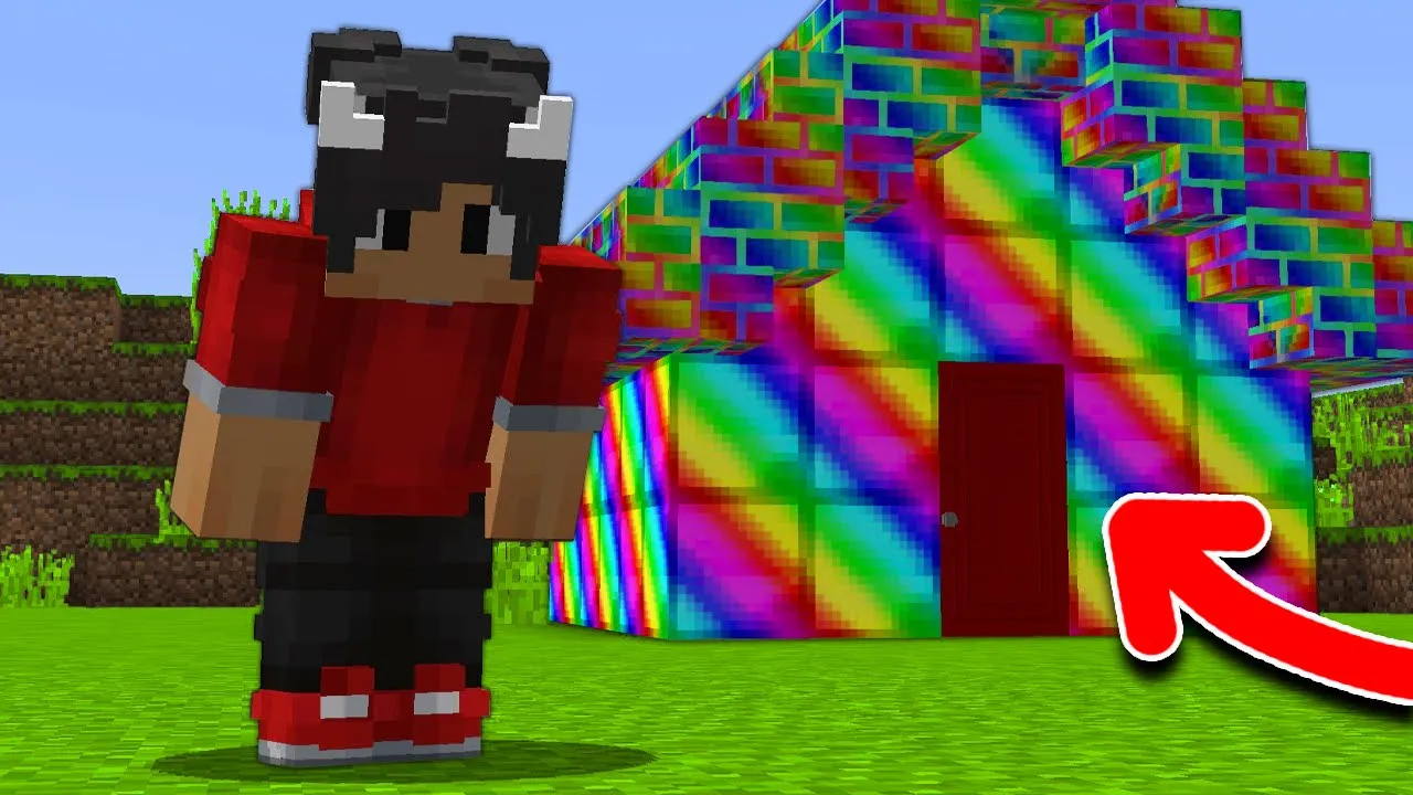 Jeg Finder Et REGNBUE Hus I Minecraft!
