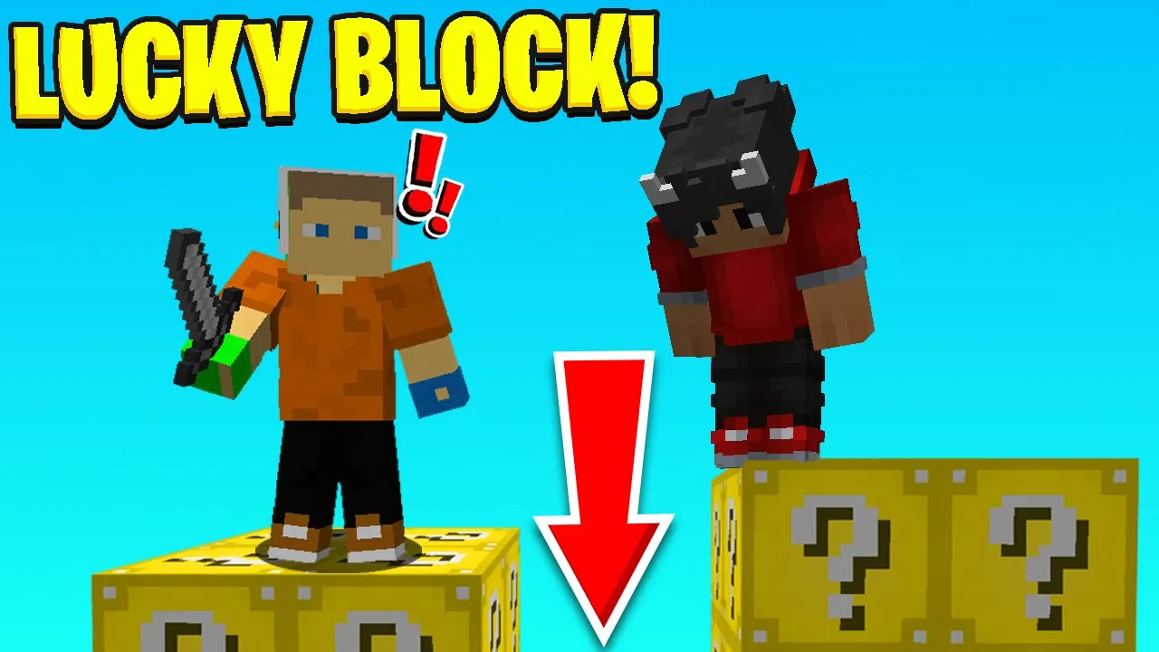 Hvem Når Først Til Bunden Af Lucky Block Tårnet I Minecraft!