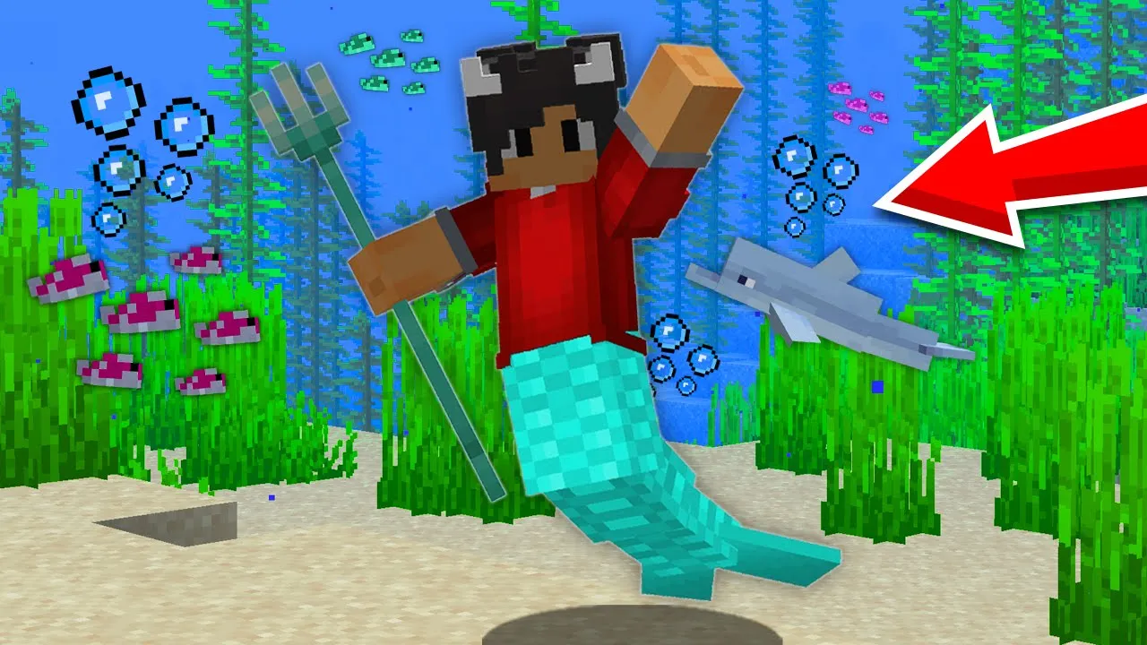 Jeg Bliver Til En Havfrue I Minecraft!