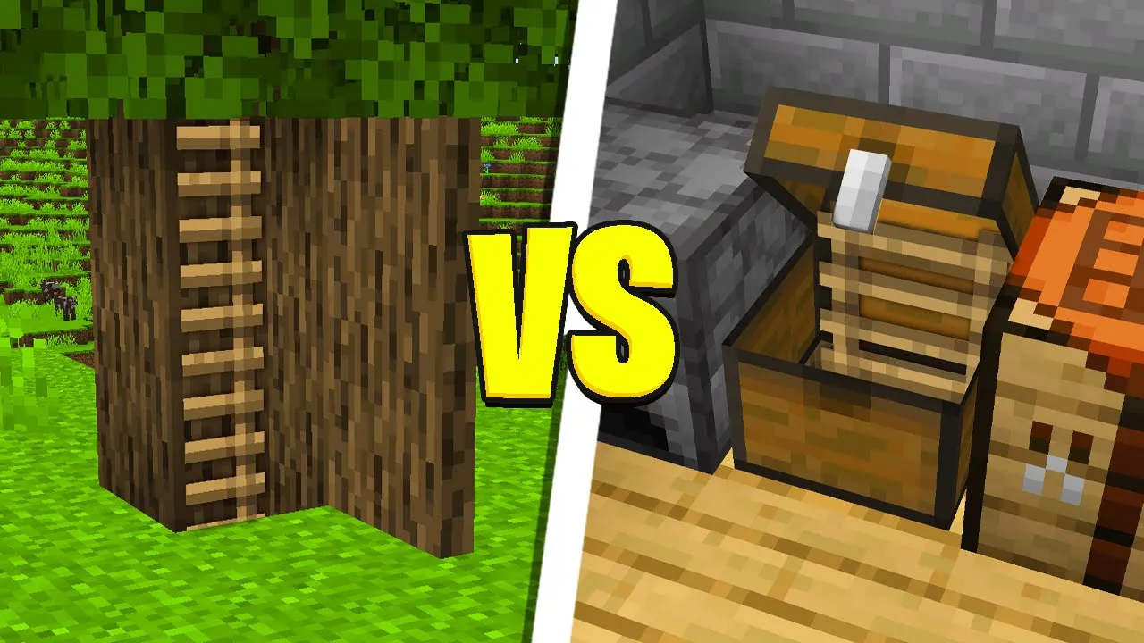 Hvem Kan Bygge Den Flotteste Hemmelige Base I Minecraft Igen!